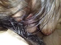 Mature porn stars rub their vagina hard against each other